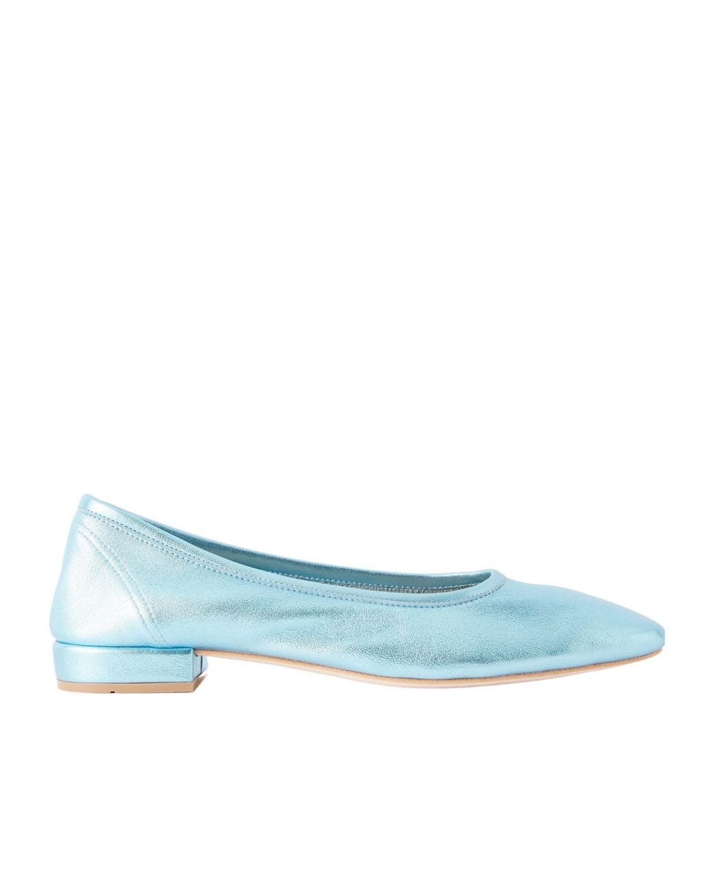Maryam Nassir Zadeh Blue Leather Ballet Flats