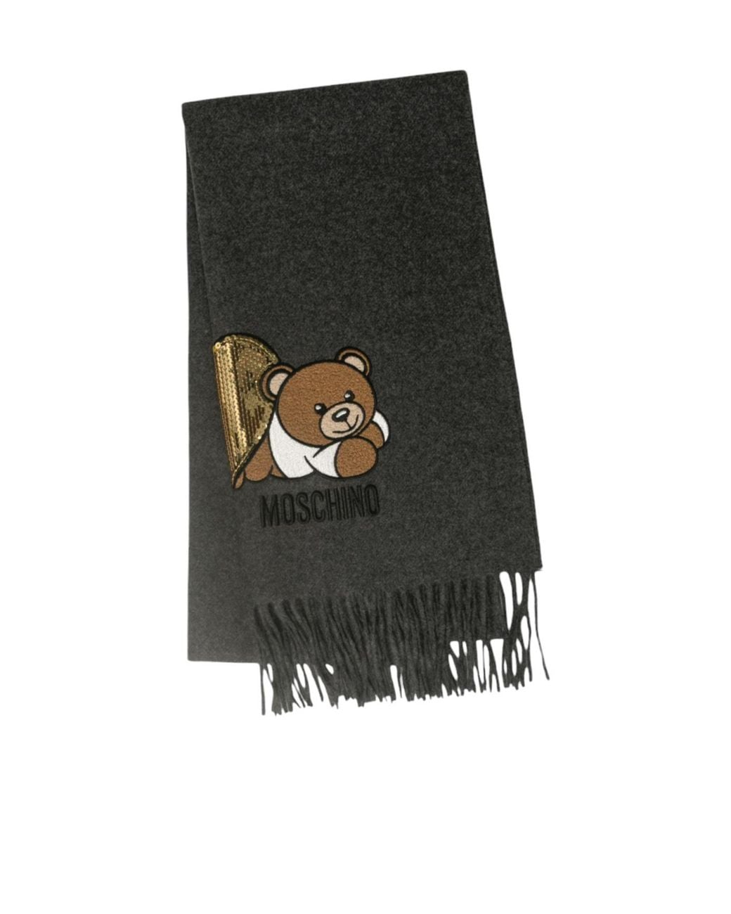 Moschino Black Wool Scarf for men