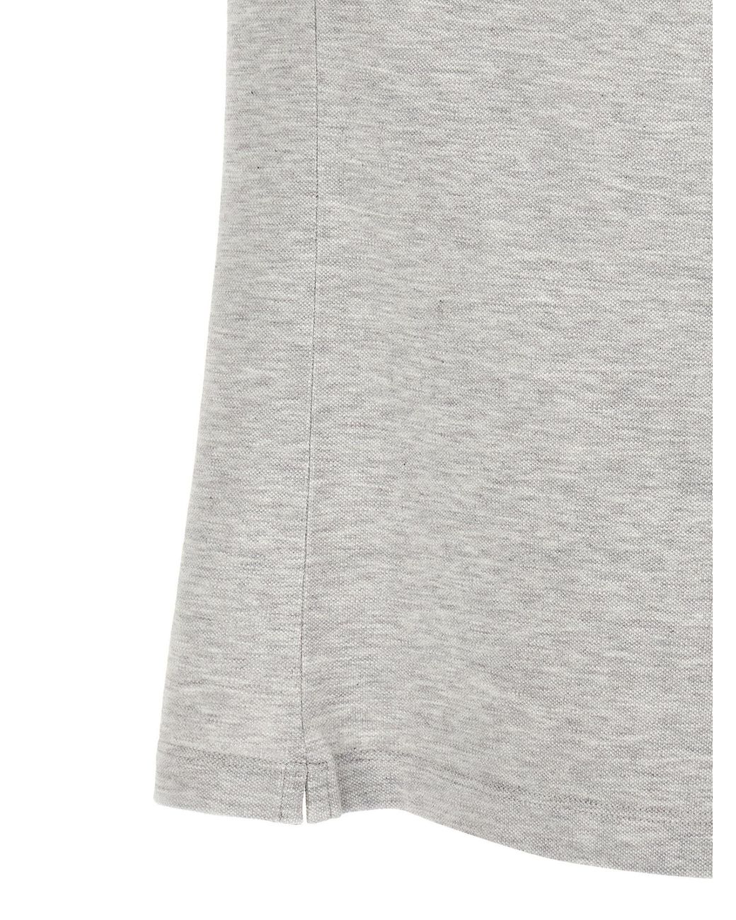 Brunello Cucinelli Gray Cotton Polo Shirt for men