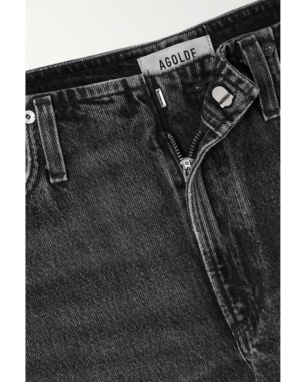 Agolde Gray Lex Organic Low-Rise Wide-Leg Jeans