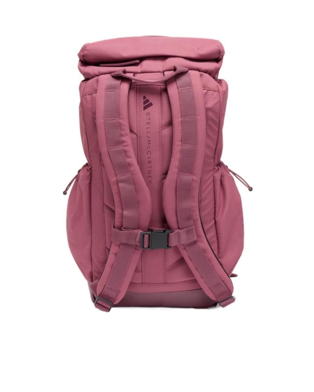 Adidas By Stella McCartney Pink Logo Patch Buckled Backpack