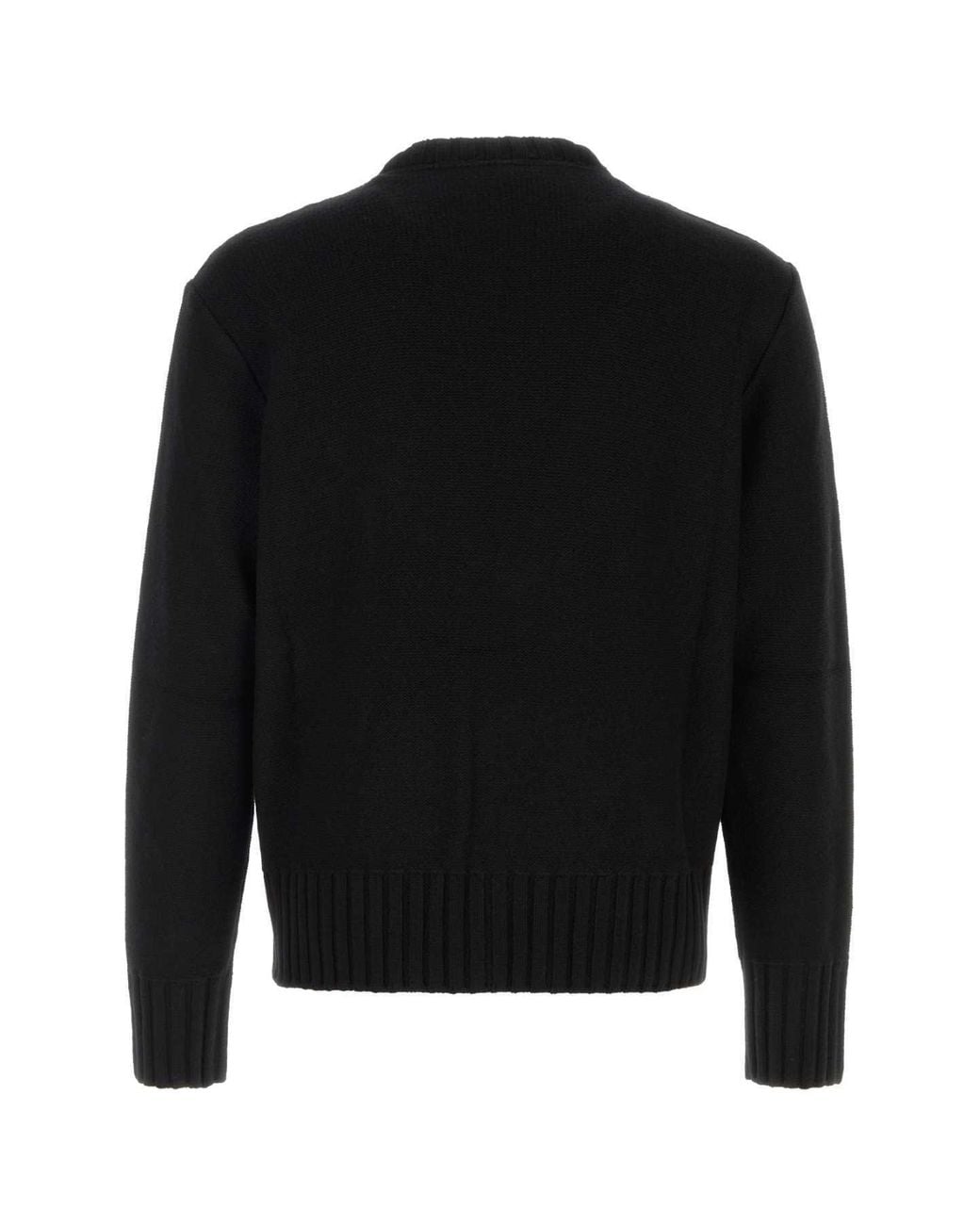 Gucci Black Logo Embroidered Knitted Jumper for men