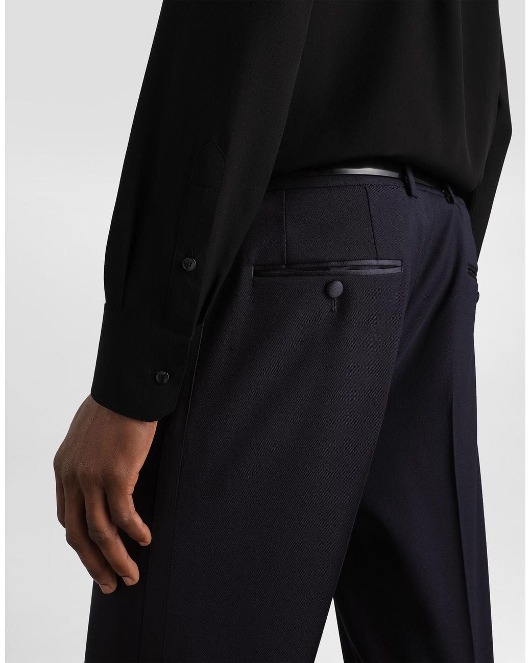 Dolce & Gabbana Black Single-Breasted Tuxedo Sicilia Light Suit for men