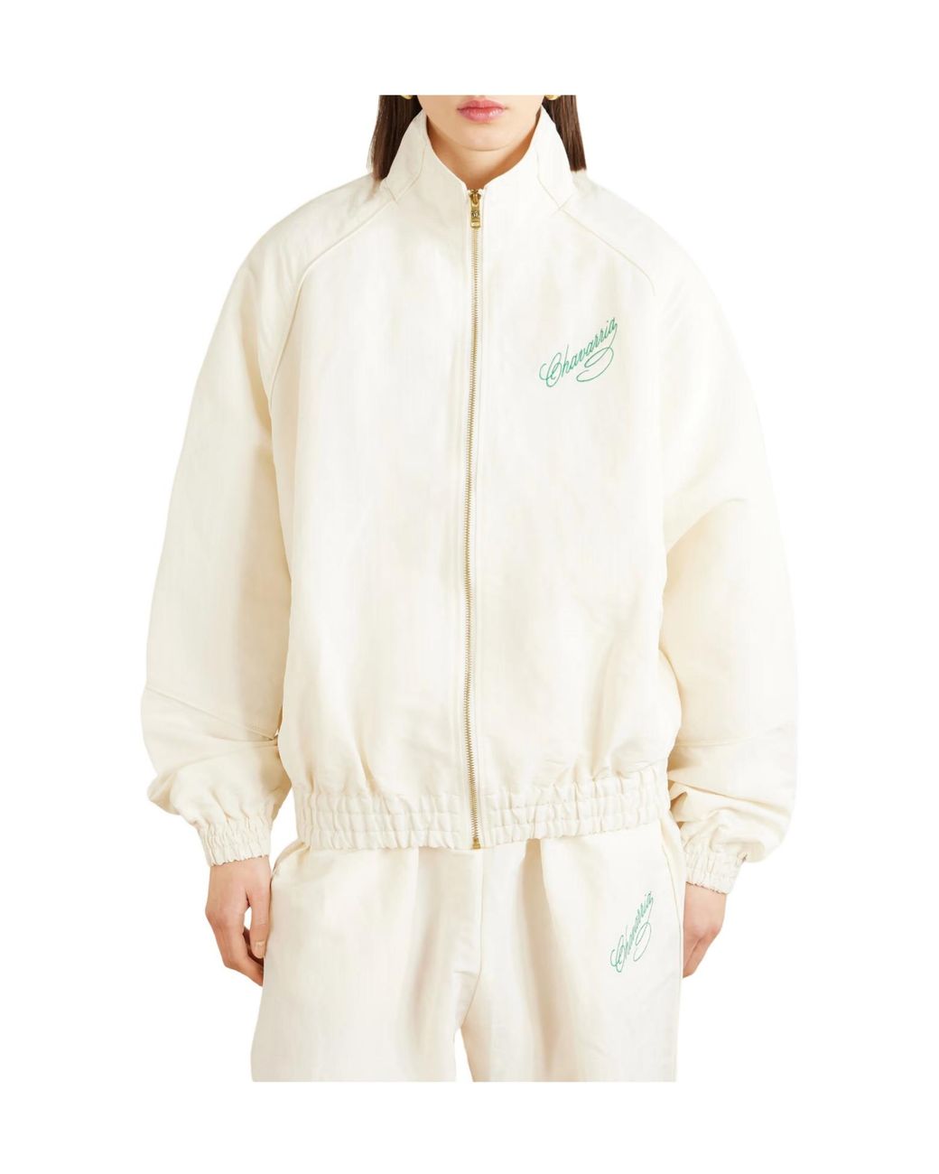 Willy Chavarria White Embroidered Shell Jacket