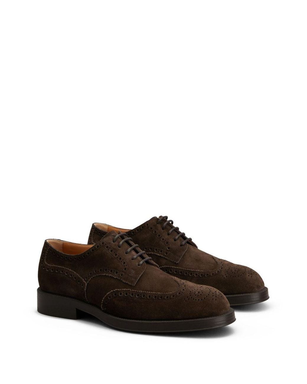 Tod's Brown Panelled Derby Shoes for men