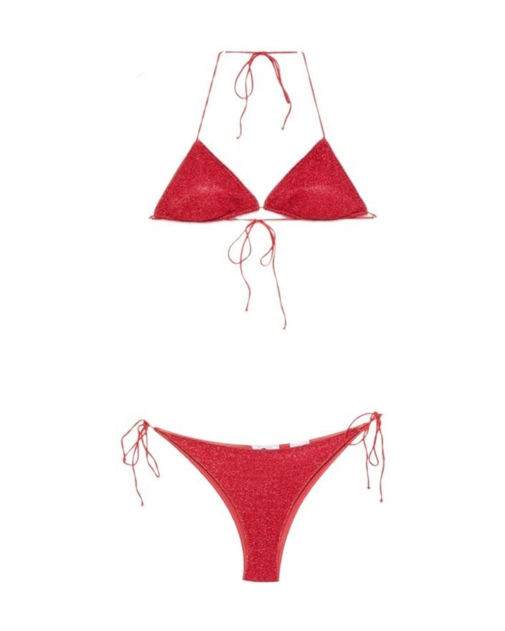 Oseree Red Oséree Lumière Triangle Bikini Set