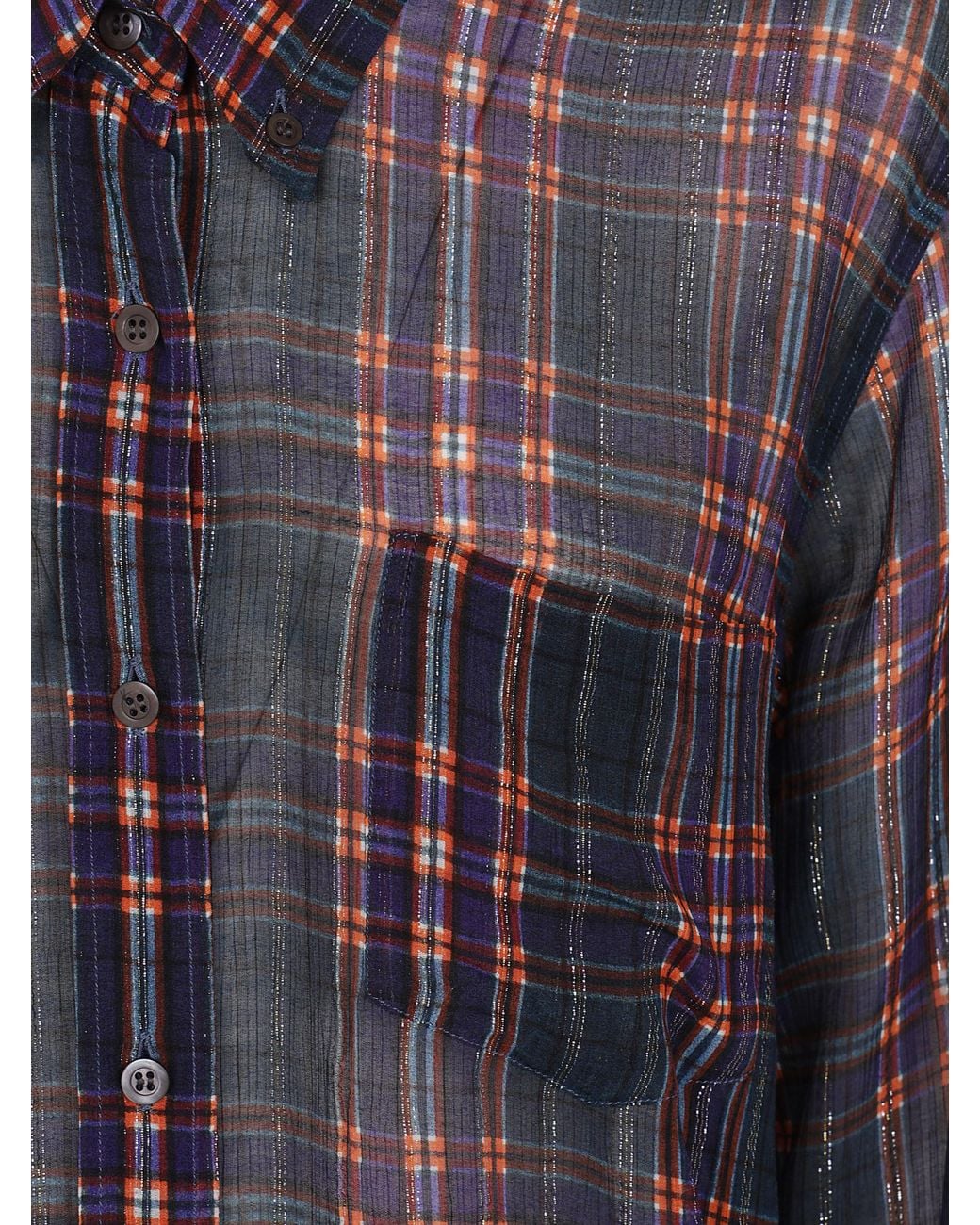 Dries Van Noten Blue Cheers Checked Shirt
