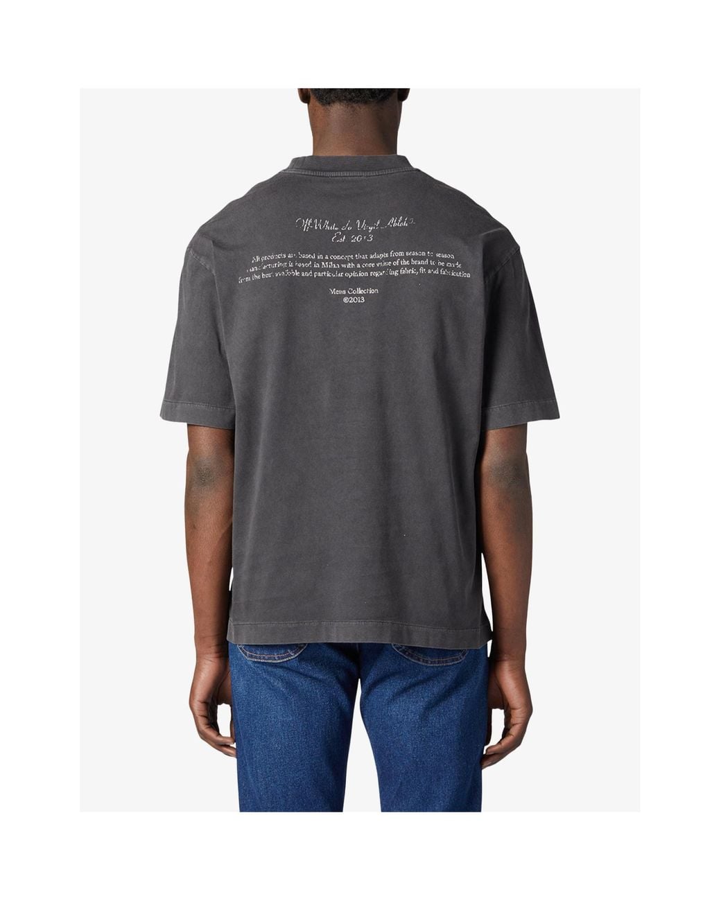 Off-White c/o Virgil Abloh Black Mary Skate Crewneck T-Shirt for men