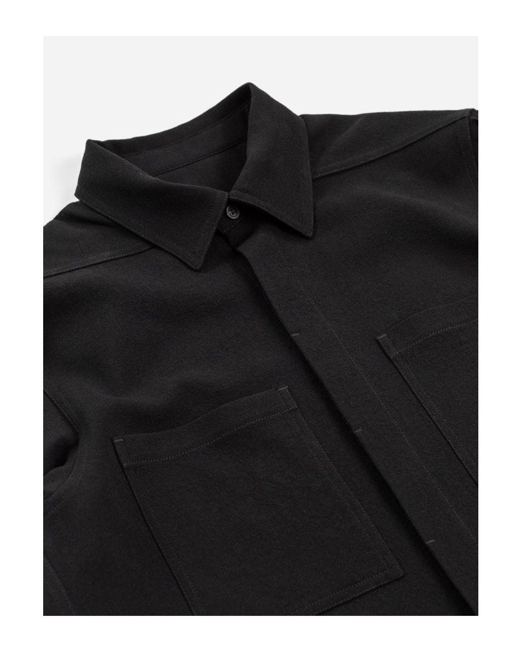 Rick Owens Black Buttoned Shirt for men
