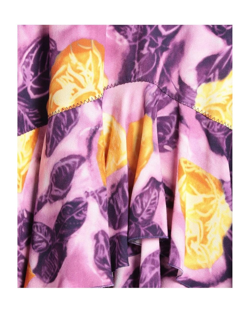 Marni White Multicolorprint Asymmetrical Skirt