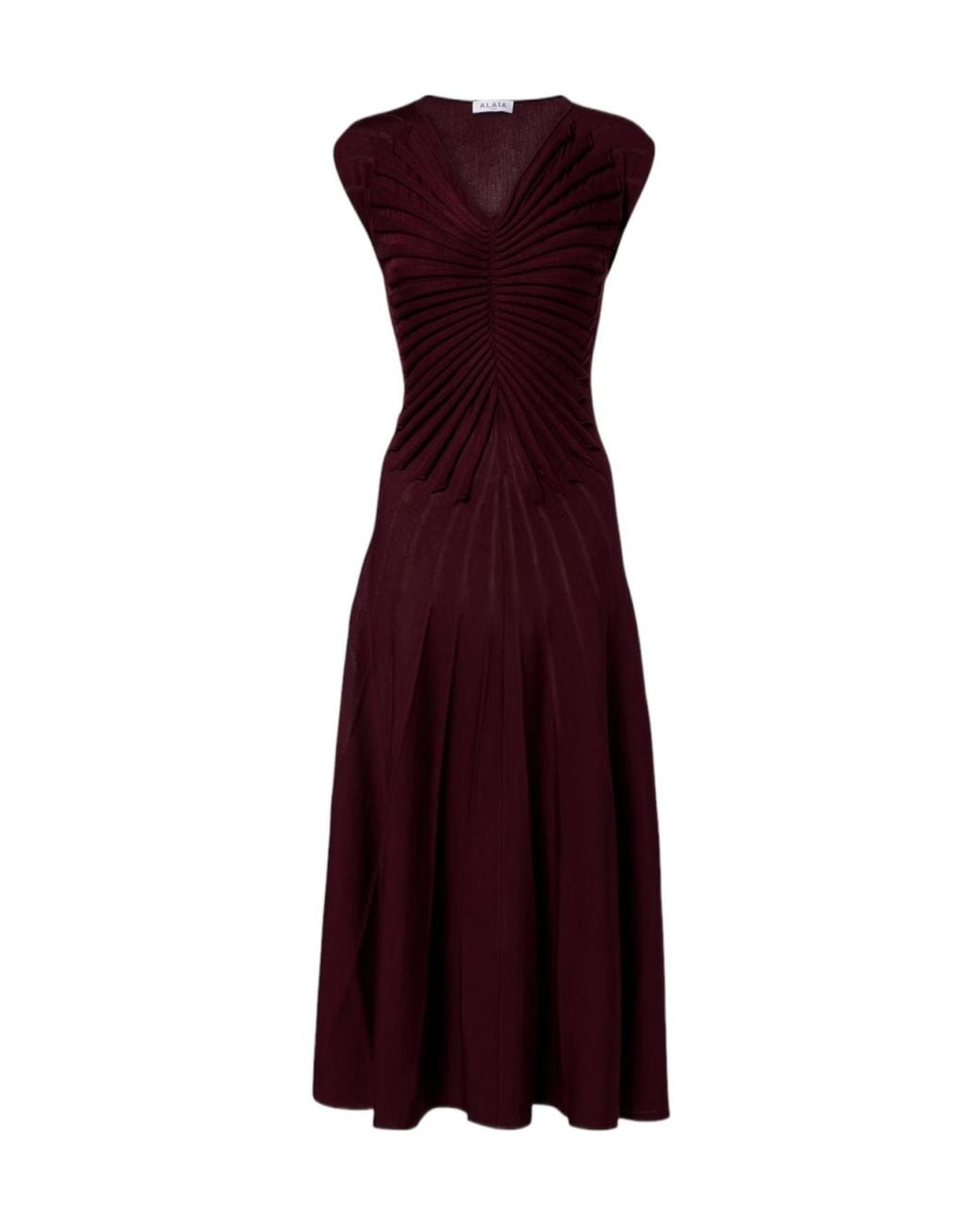 Alaïa Red V-Neck Dress
