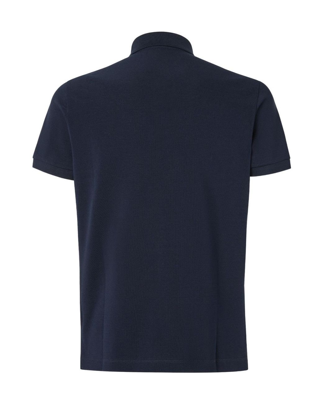 Fendi Blue Logo Plaque Short-Sleeved Polo Shirt for men