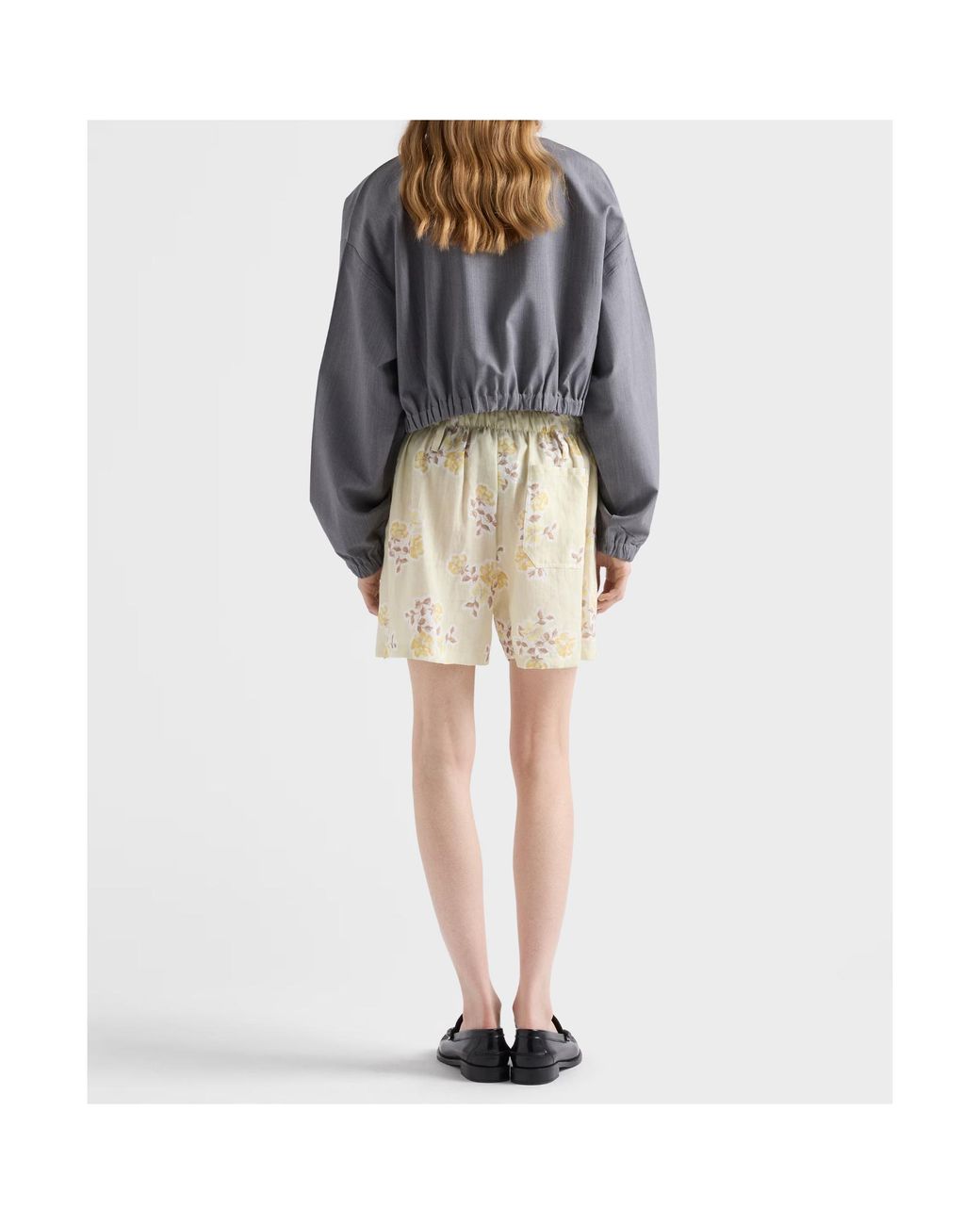 Prada Gray Light Mohair Blouson Jacket