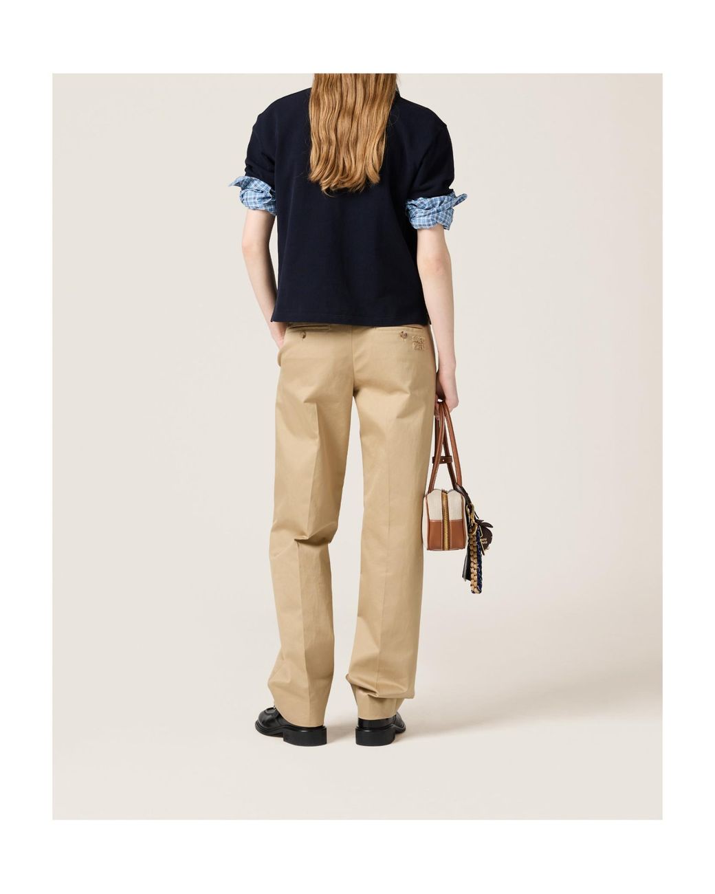 Miu Miu Blue Logo-Embroidered Short-Sleeved Polo Shirt