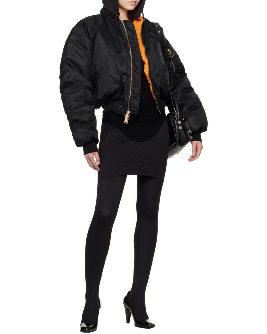 Vetements Black Reversible Bomber Jacket for men