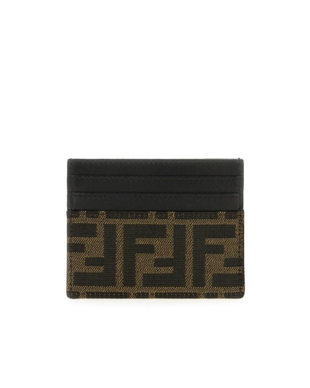Fendi Black Ff Jacquard Card Pack for men