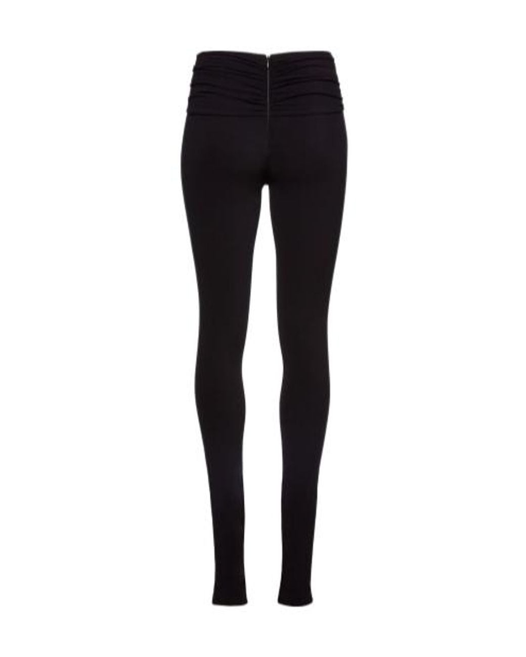 Magda Butrym Black Draped Rose Decorative Casual Pants
