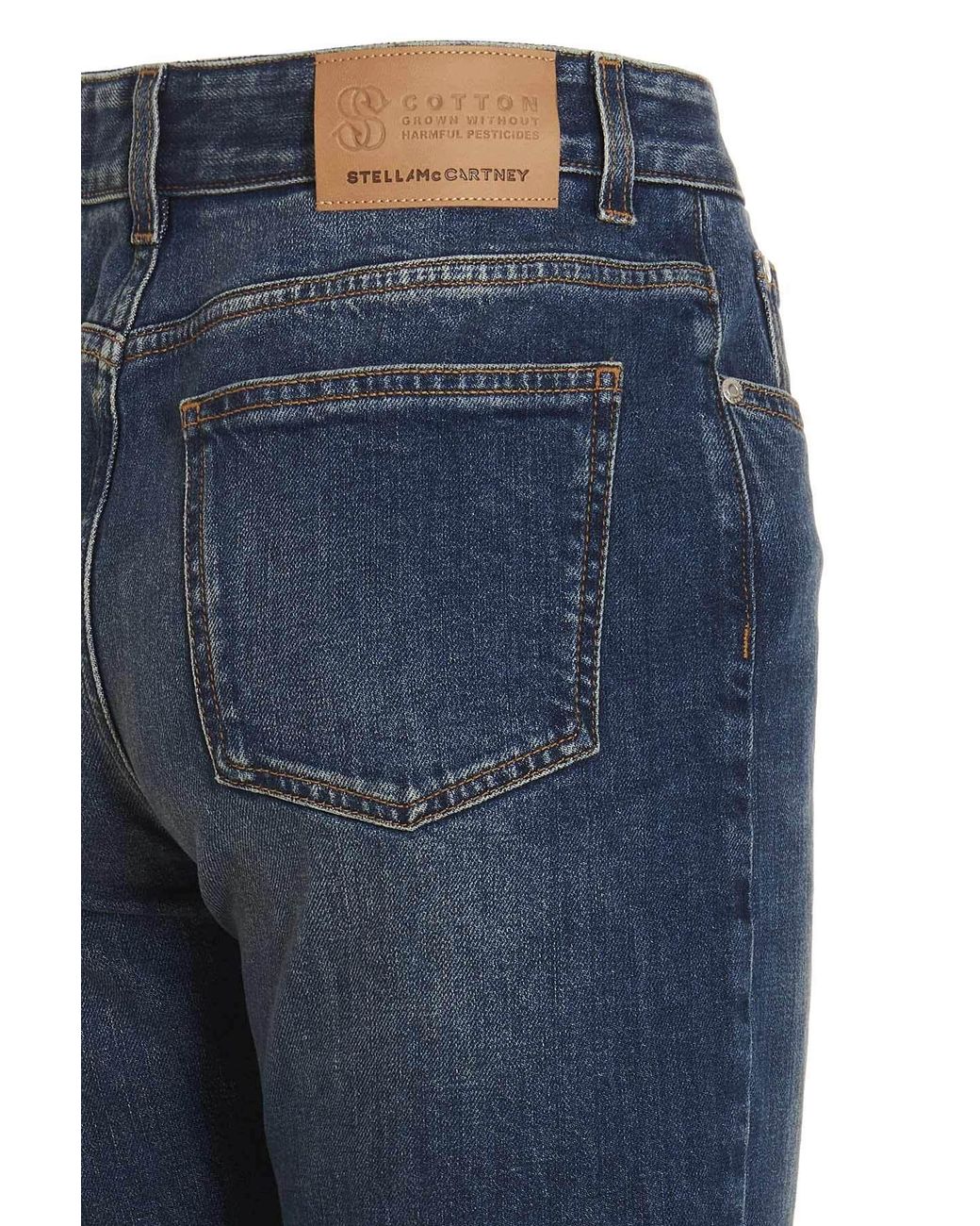Stella McCartney Blue Cropped Flared Jeans