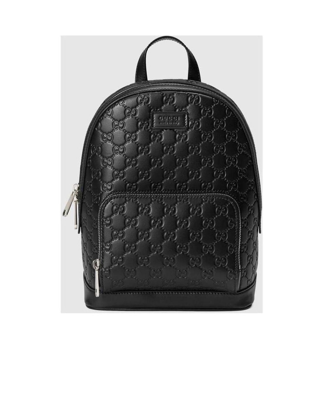 Gucci Black Signature Backpack for men