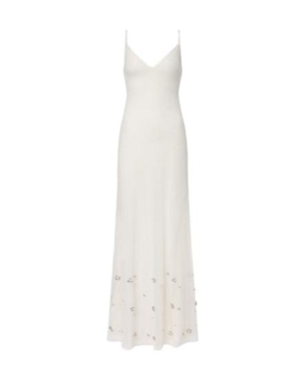 Roland Mouret White Beaded Embellished Gown