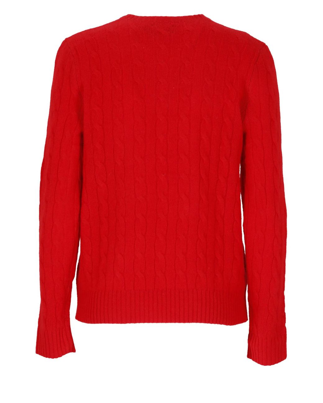 Polo Ralph Lauren Red Julianna Cable-Knit Jumper