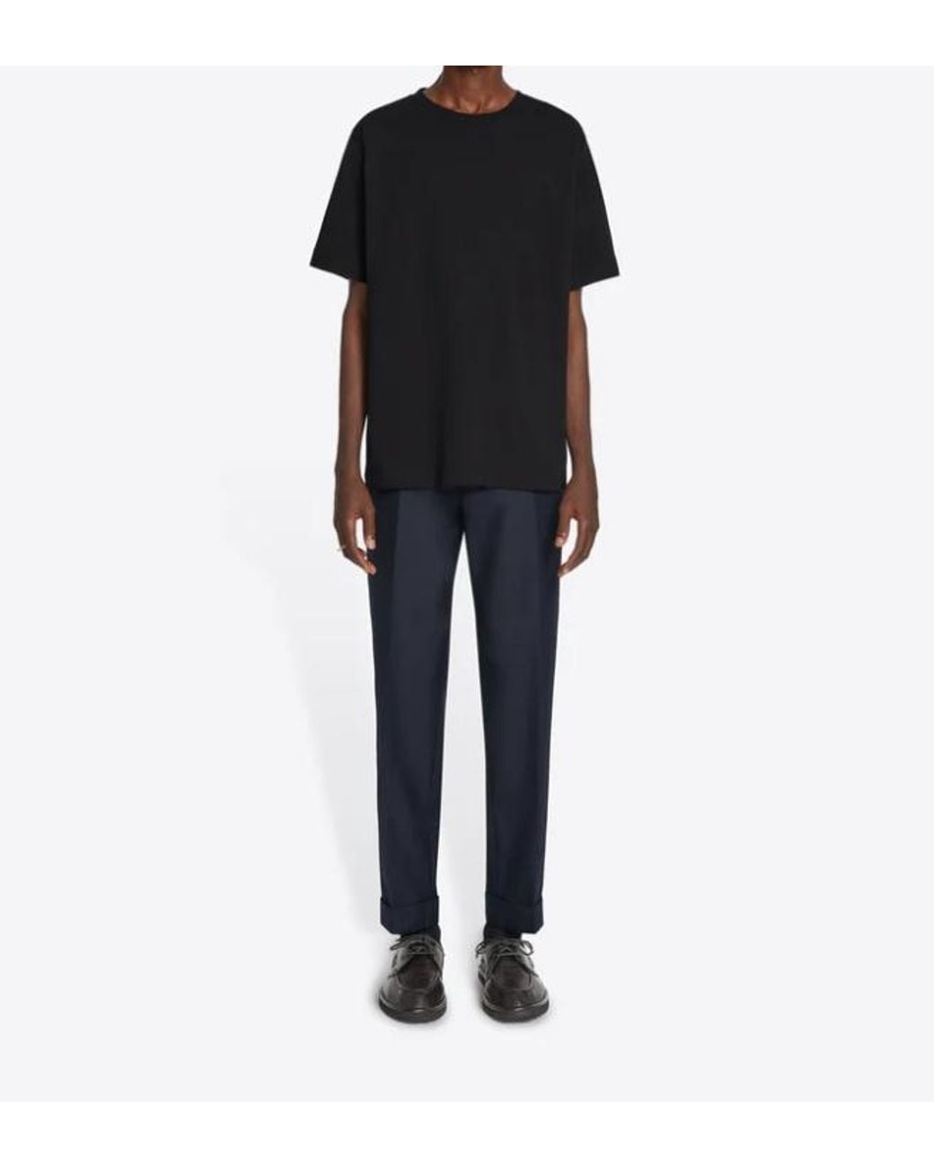 Dries Van Noten Black Crew-Neck Cotton T-Shirt for men