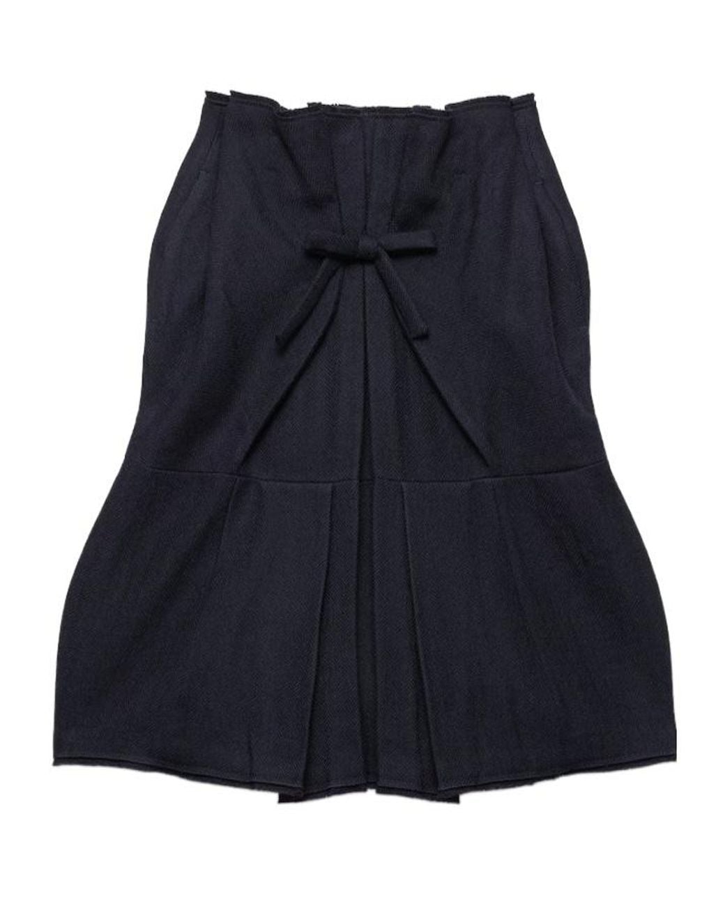 Prada Blue Chevron Midi Skirt