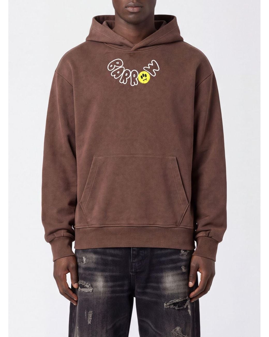 Barrow Brown Teddy Bear Printed Hoodie for men