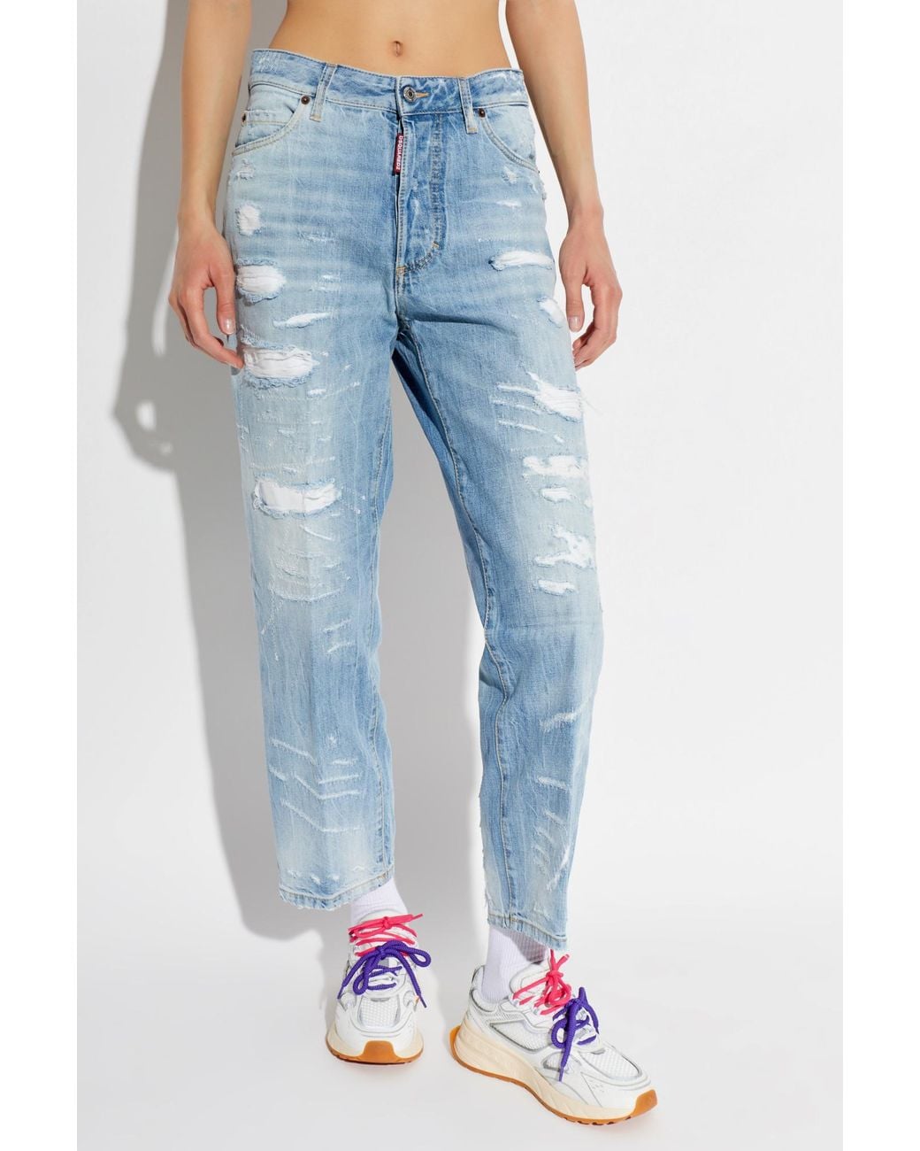 DSquared² Blue Boston Distressed Jeans