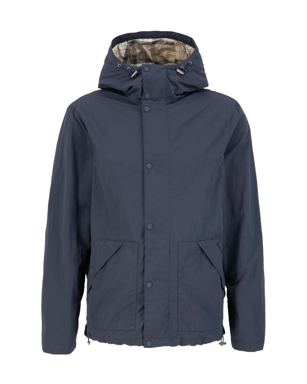 Barbour Blue Zippered Hooded Raincoat for men
