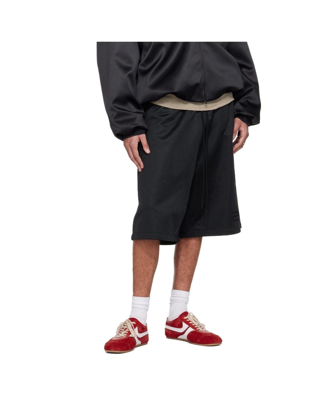 Fear Of God Black Elasticated Waistband Drawstring Shorts for men