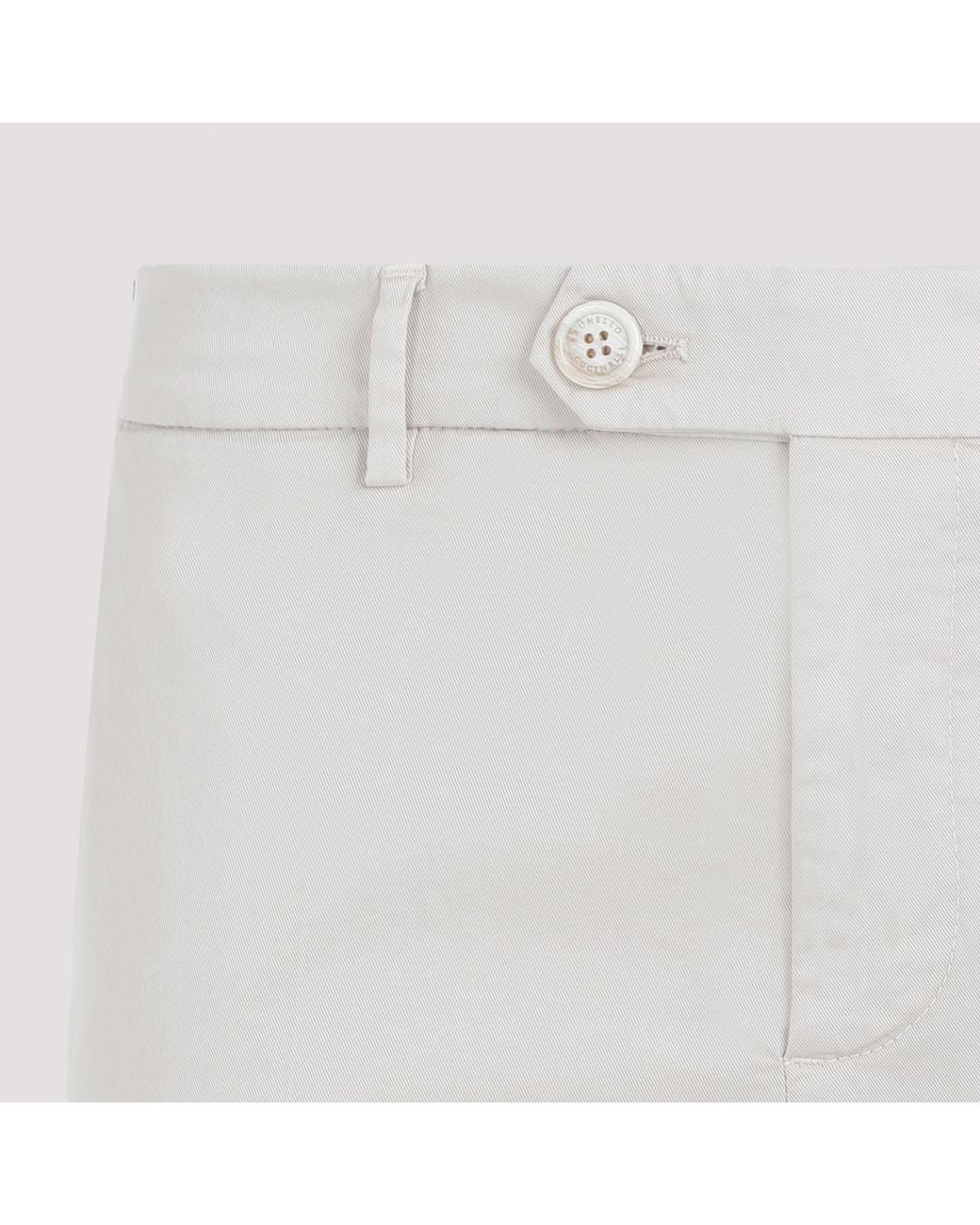Brunello Cucinelli Multicolor Italian-Fit Gabardine Trousers for men