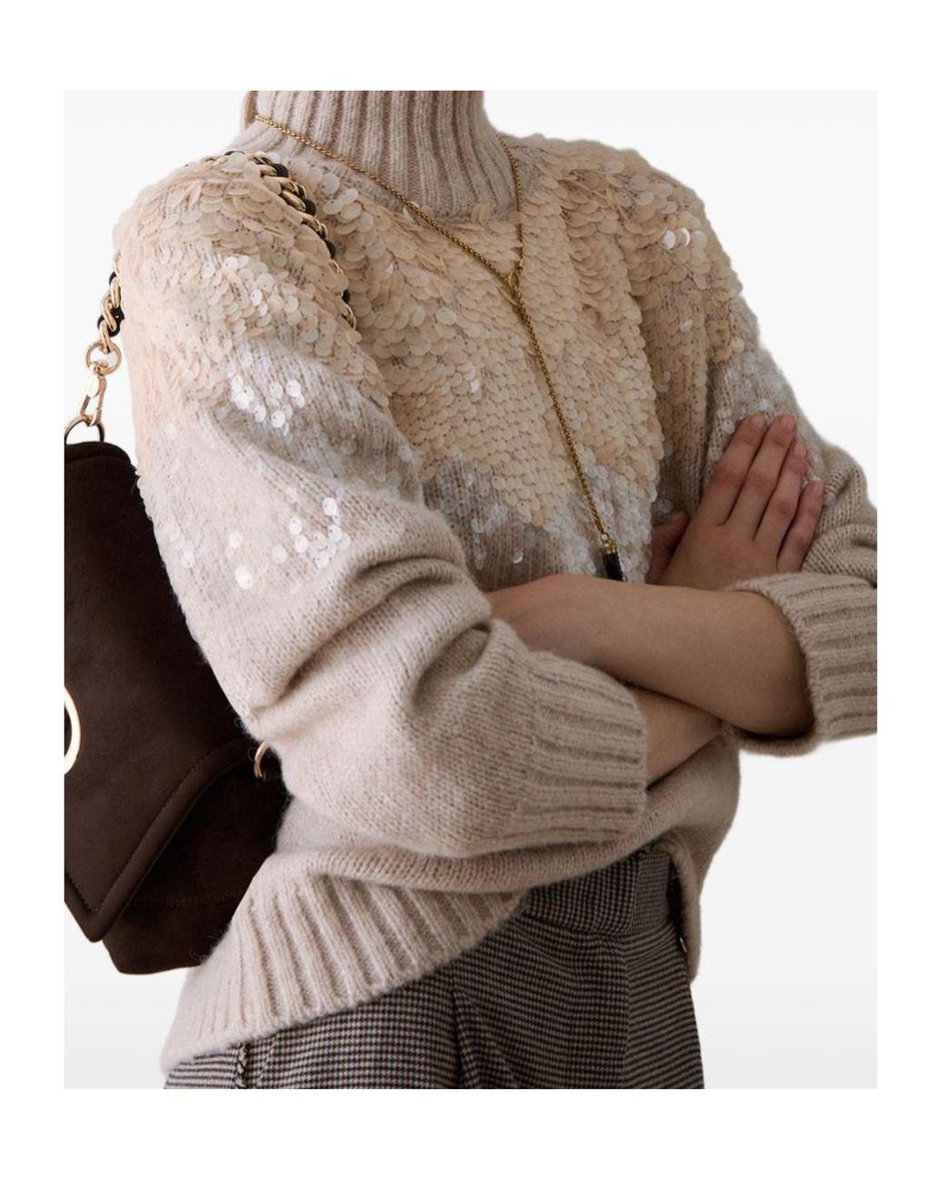 Liu Jo Pink Wool Sweater With Sequins