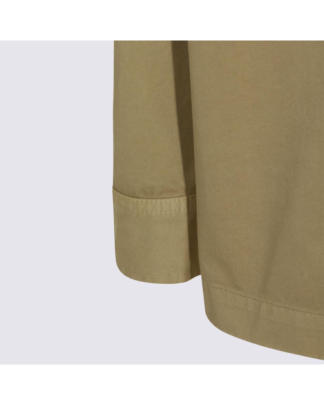 Saint Laurent Natural Cassandre Button-Up Overshirt for men
