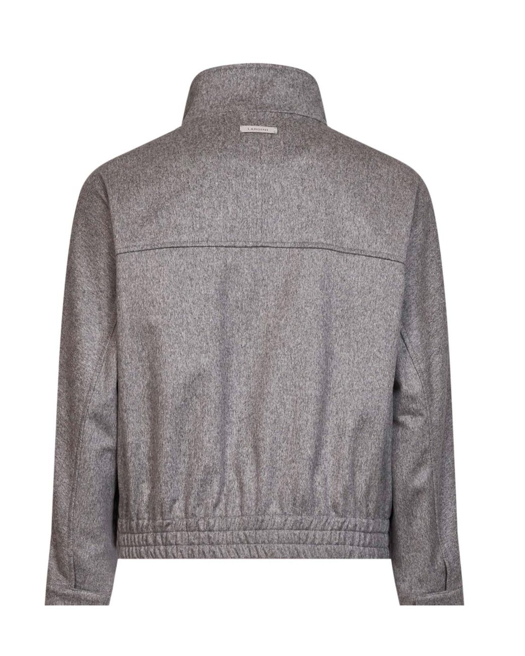 Lardini Gray High Neck Long-Sleeved Jacket for men