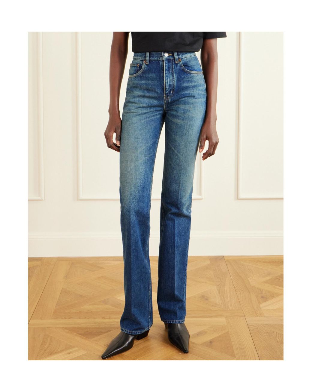 Saint Laurent Blue Clyde Straight Leg Jeans