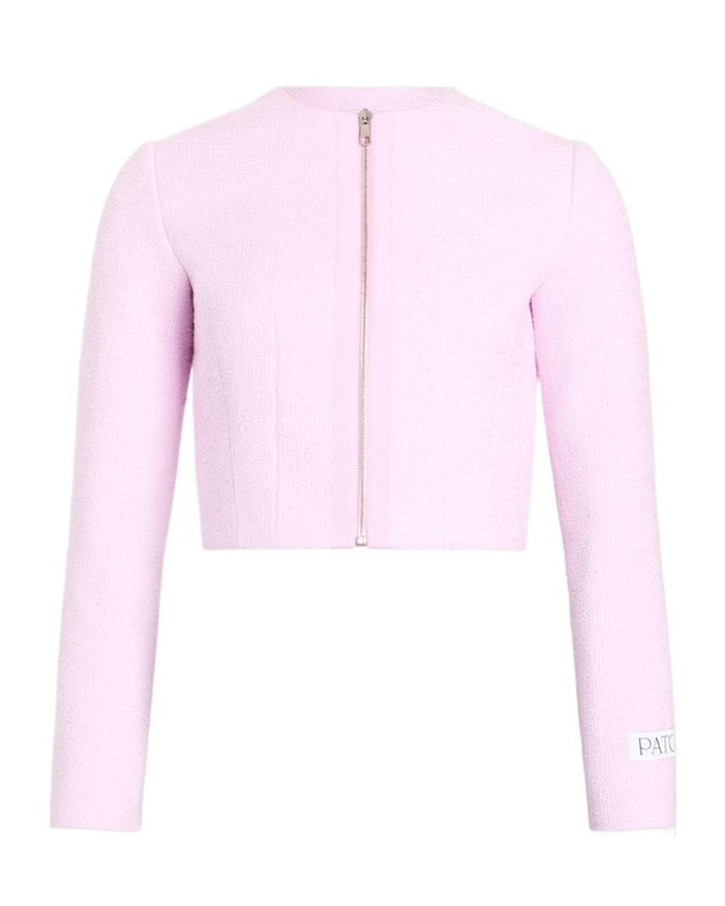 Patou Pink Cotton-Blend Tweed Jacket