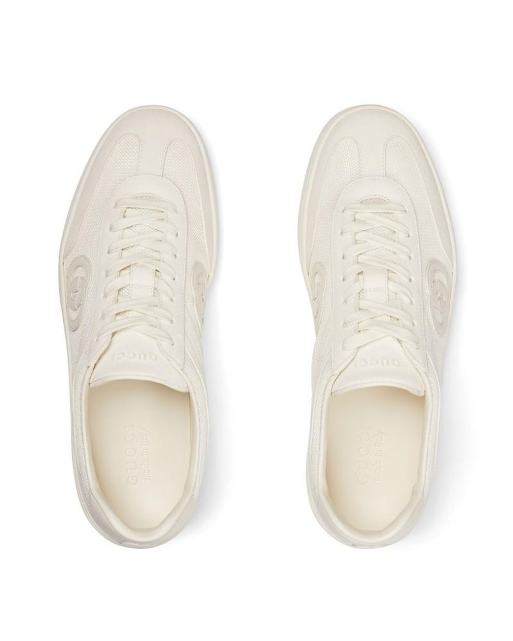 Gucci White Interlocking G Sneakers for men