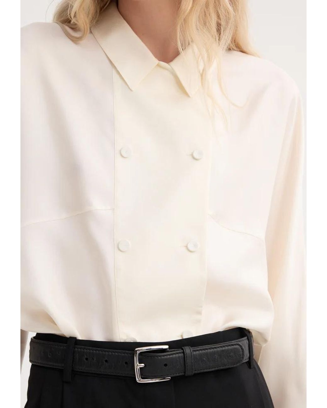 Rohe White Double-Breasted Shirt