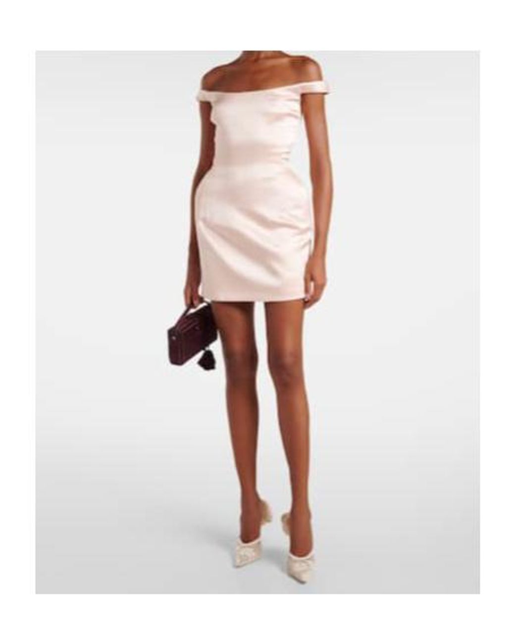 Magda Butrym Pink Silk Satin Minidress