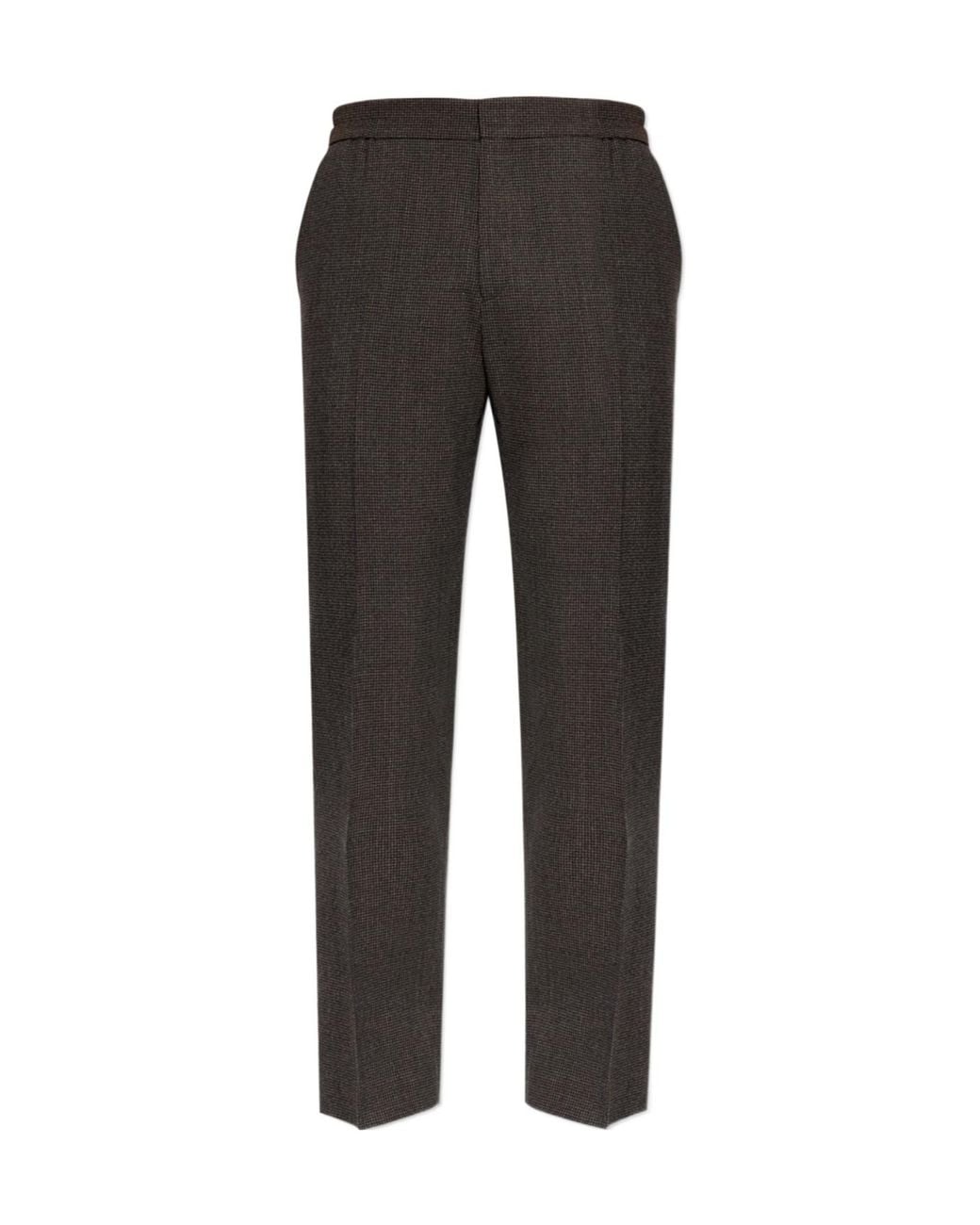 Paul Smith Gray Micro Houndstooth Straight Pants for men