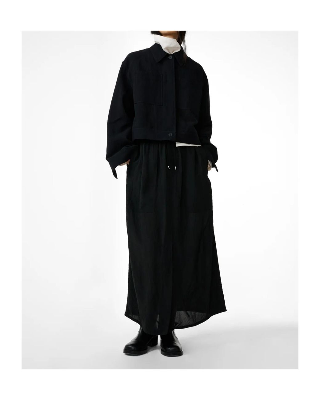 Studio Nicholson Black Calder Cropped Jacket