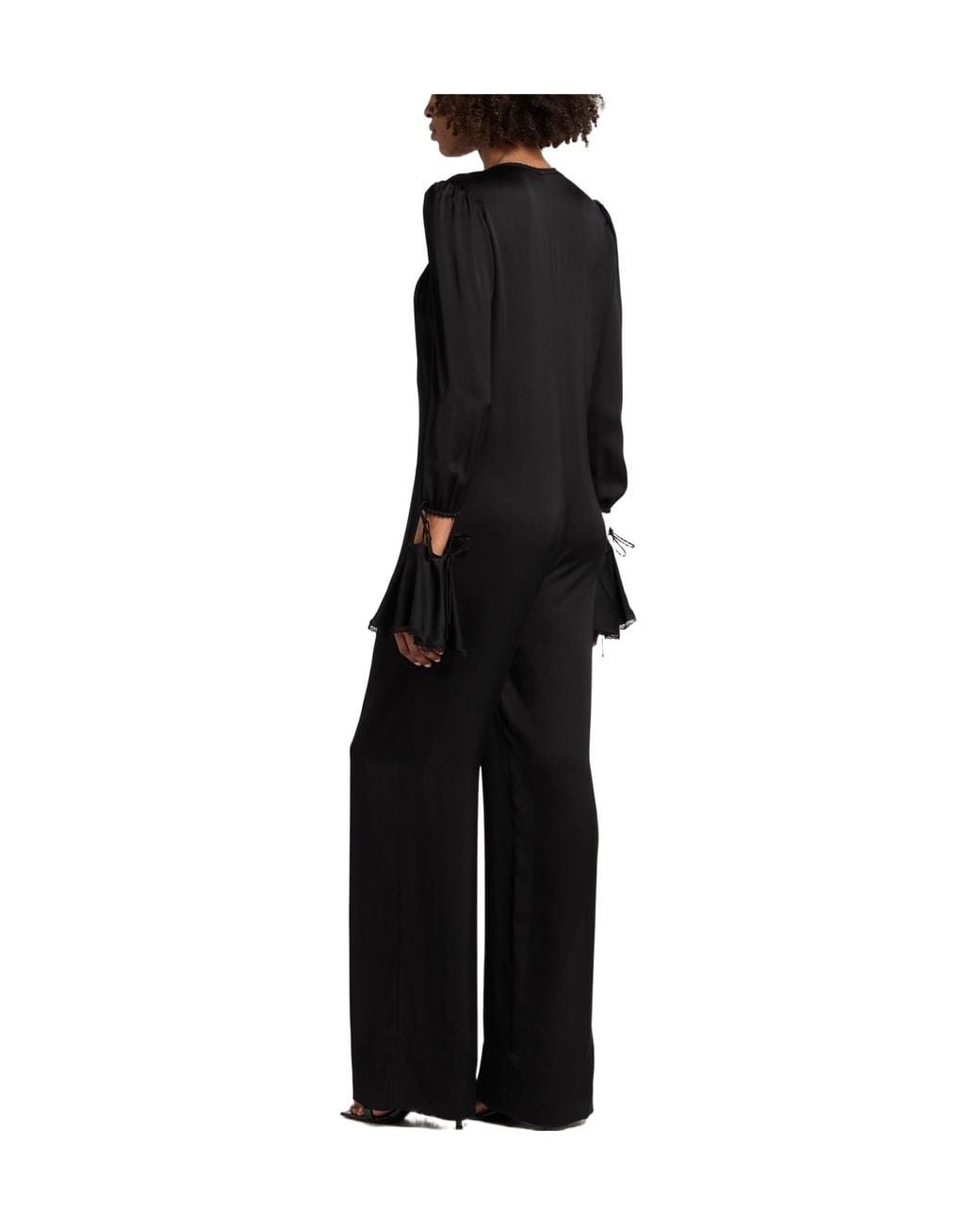 Saint Laurent Black Solid Color Jumpsuits