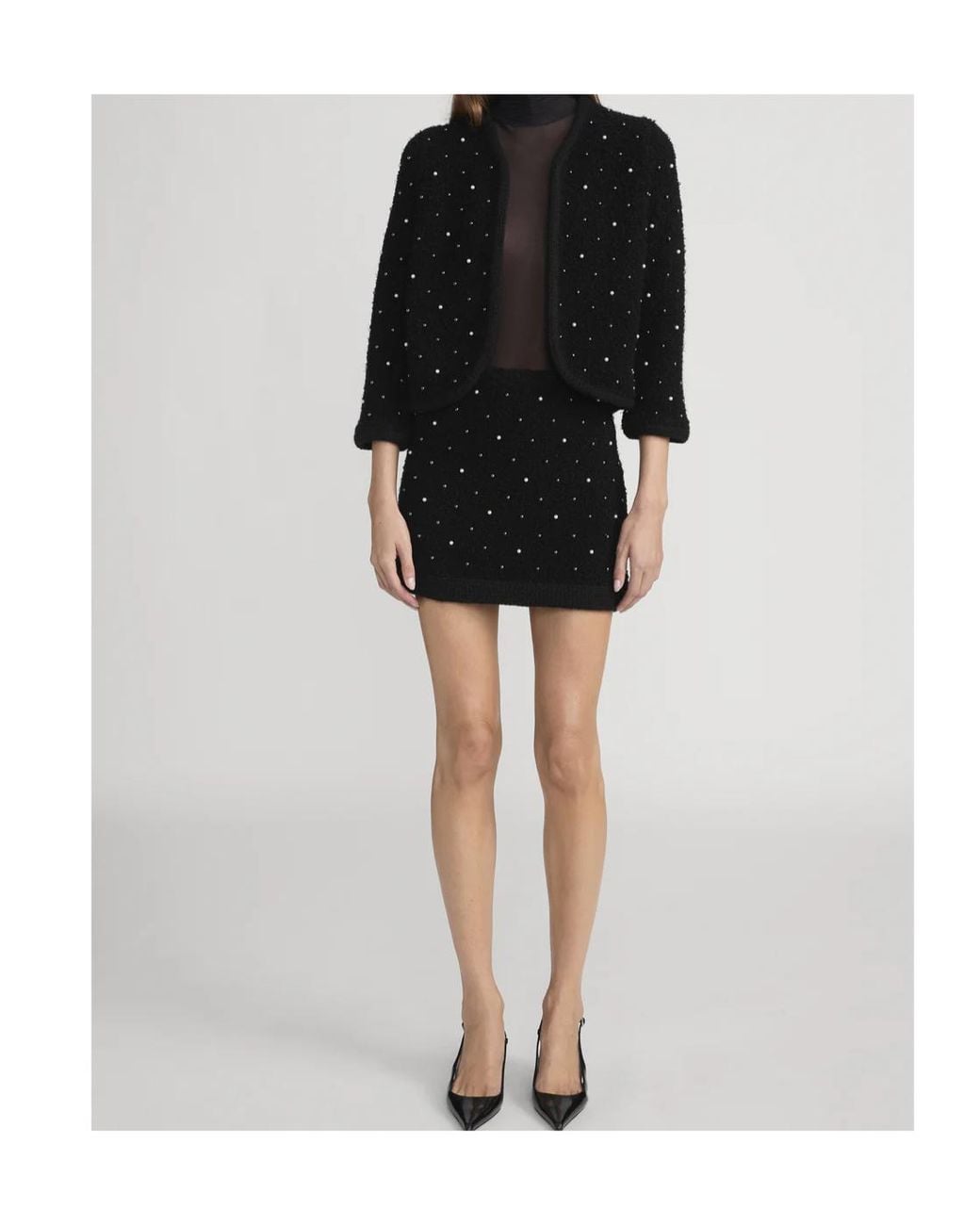 FRAME Black The Embellished Jacket