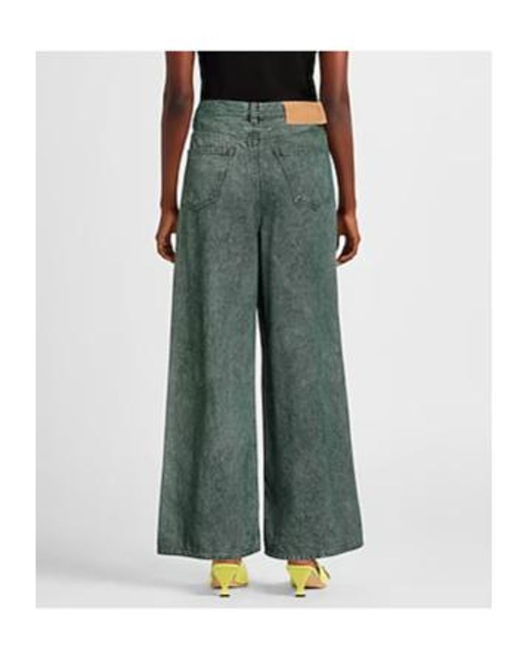 MM6 by Maison Margiela Green Denim Trousers