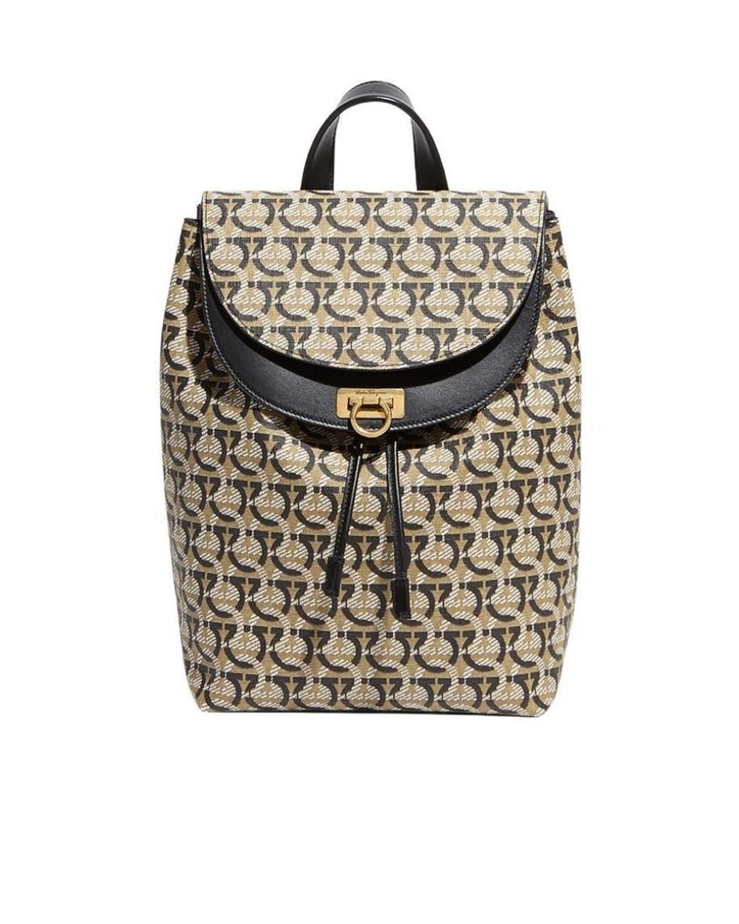Ferragamo Multicolor Monogram-Logo Backpack