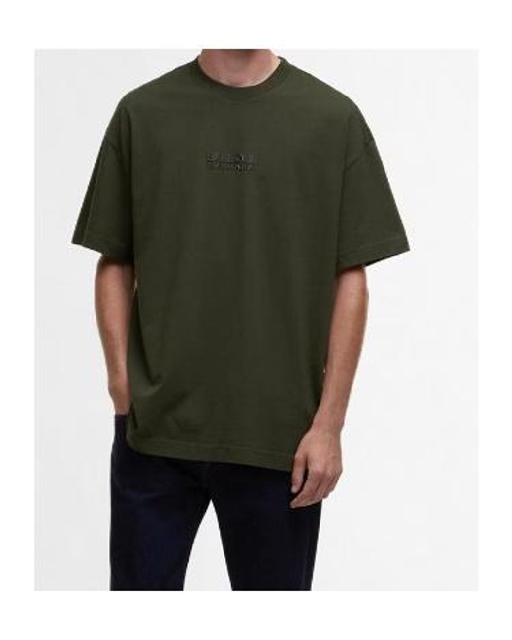 Barbour Green Oversized Collins T-Shirt for men