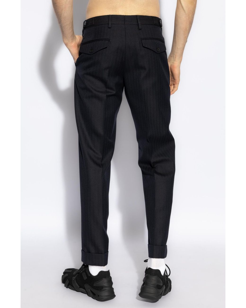 Dries Van Noten Blue Straight Casual Pants for men