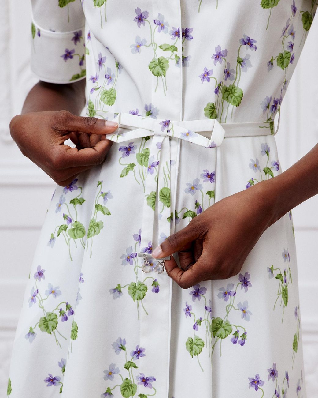 Dior White Mid-To-Long Shirt Dress