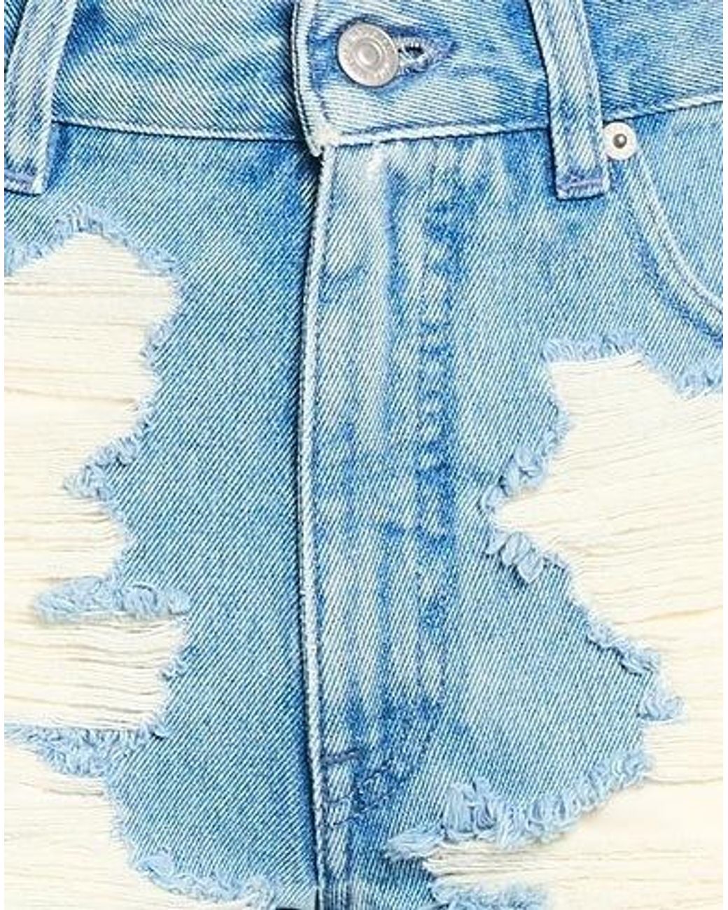MM6 by Maison Margiela Blue Denim Hot Pants